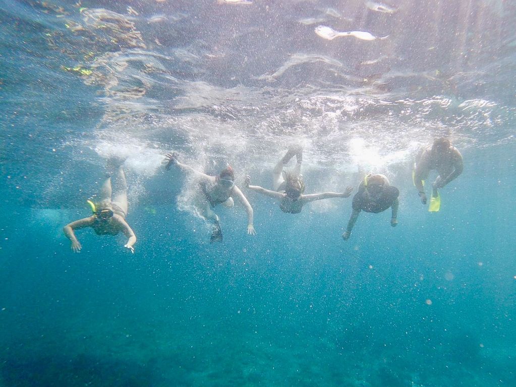 Groepsfoto snorkelen Bali